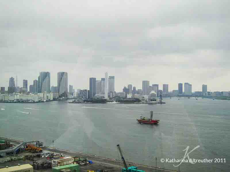Sicht über die Bucht von Tokio