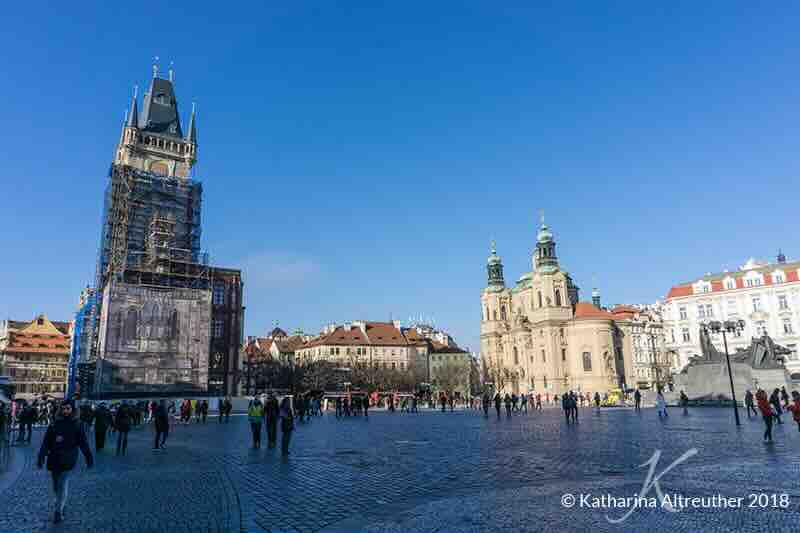 Reiseideen für die kalten Tage - Der Altstädter-Ring mit dem Prager Rathaus