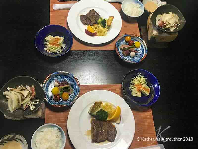 Abendessen im Hakuunsou