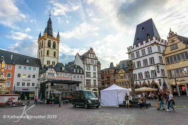 Der Hauptmarktplatz in Trier