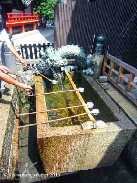 Japanische Drachen - Drache als Wasserspeier am Kiyomizu-dera in Kyōto