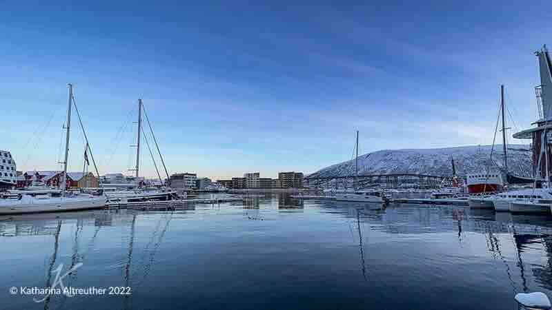 Tromsø in Nordnorwegen – Der Hafen in Tromsø